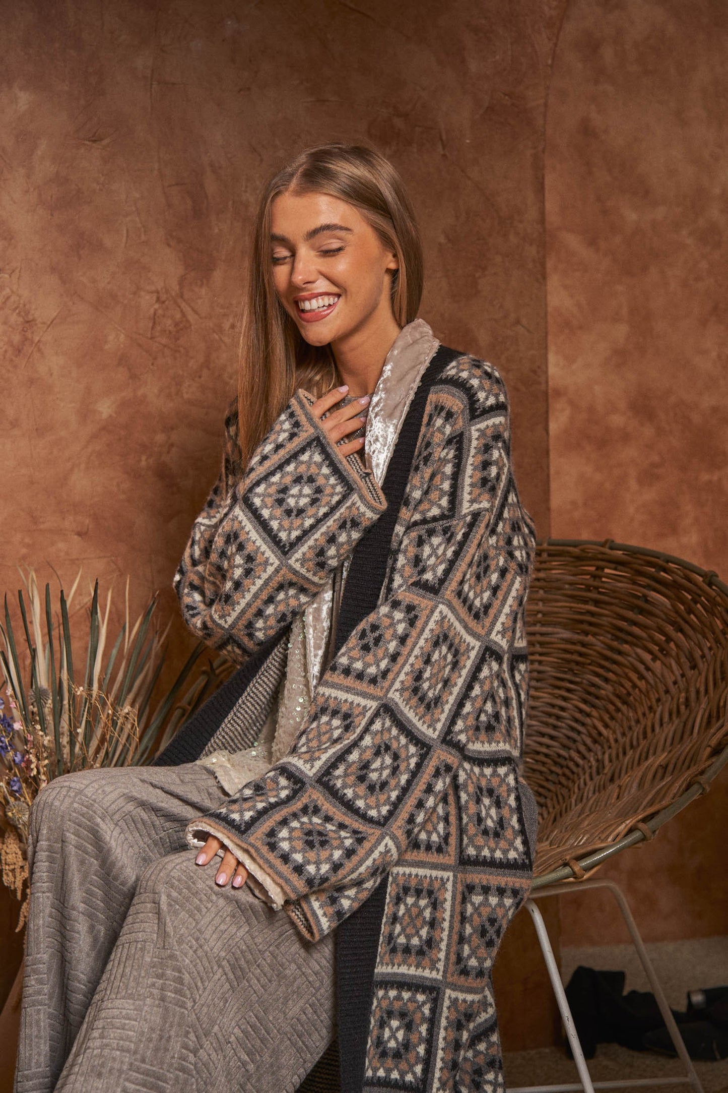 Granny Square Inspired Open Duster