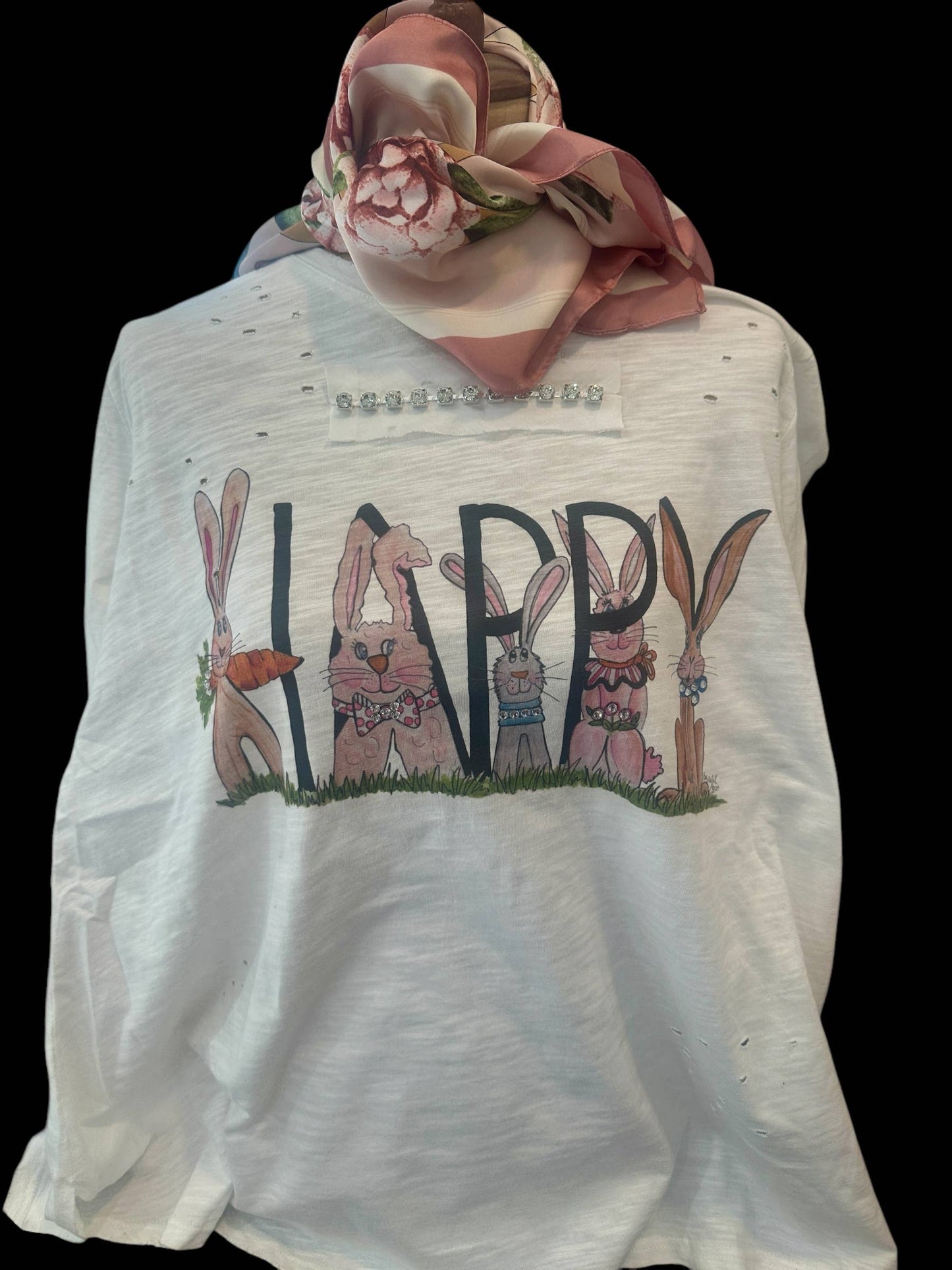 Happy Bunny Tattered Tee