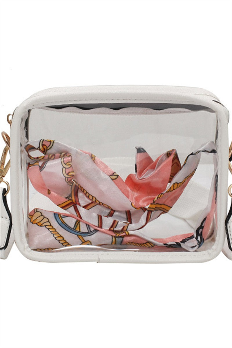 PVC Clear Bucket Bags - White