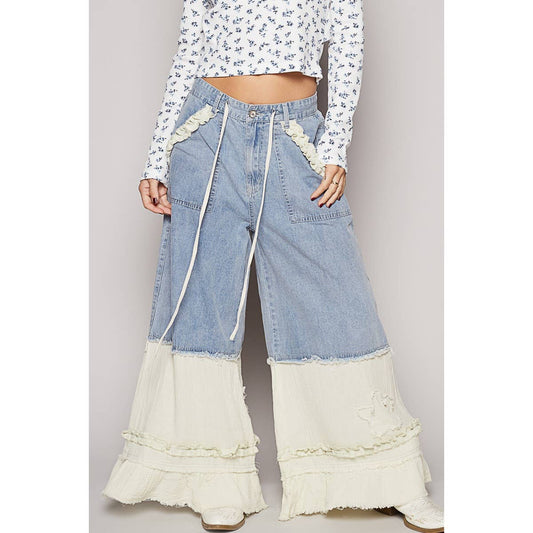 Vintage Washed Double Gauze Wide Pants