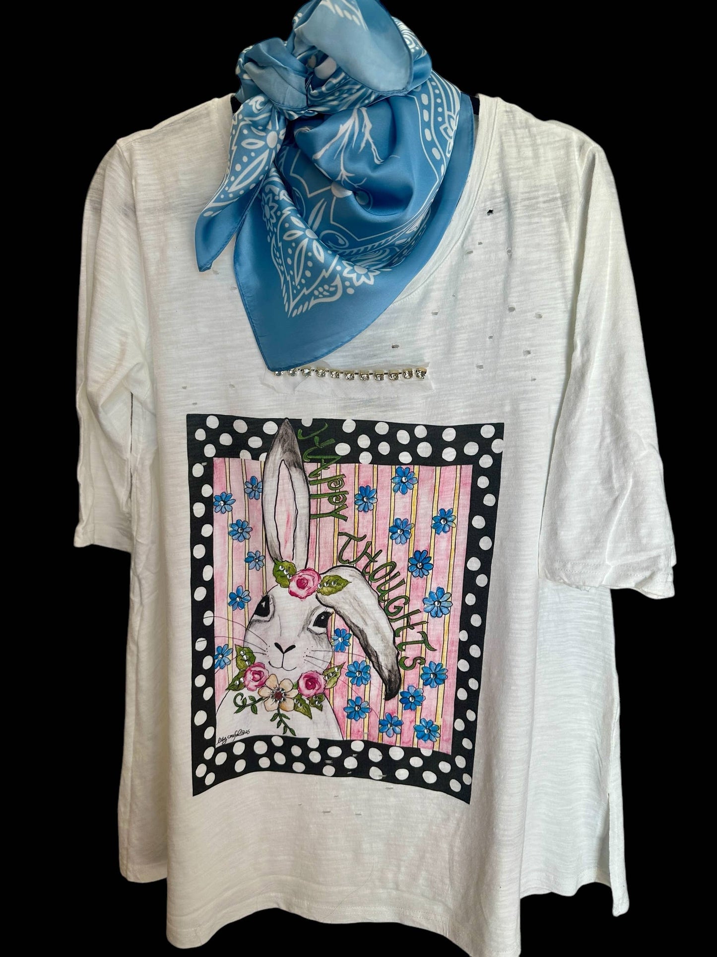 Happy Thoughts Bunny Shirt