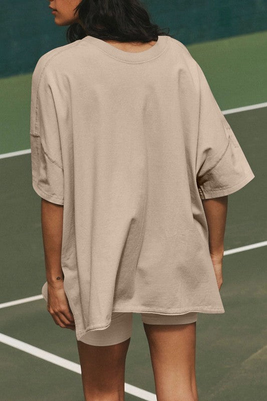 Oversized Reversible T-Shirt & Biker Shorts (Sold Separately)