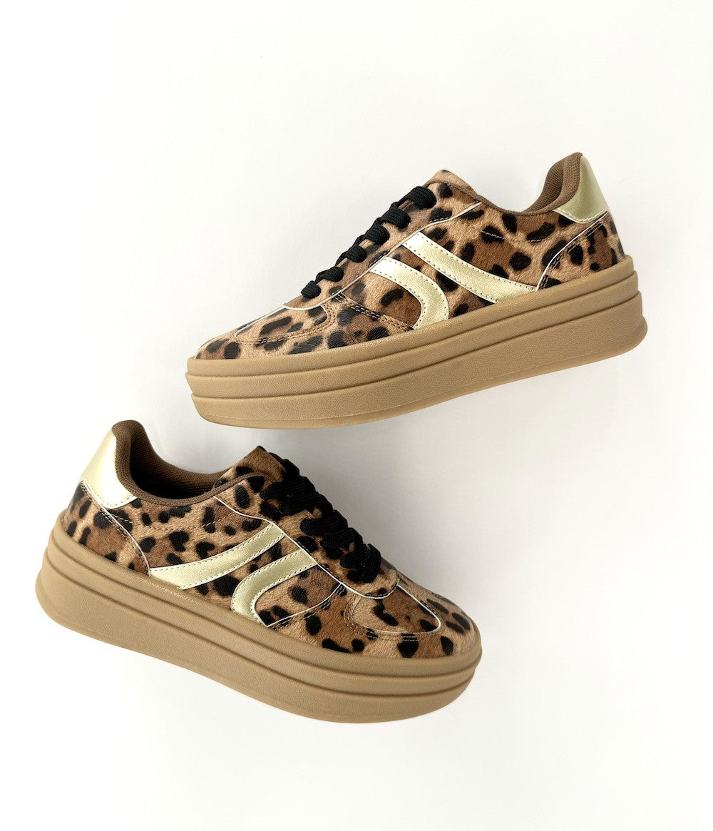 Gaze Platform Sneaker - Leopard/Goldu