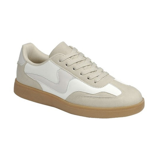 Modern Stripe Sneaker - Ivory