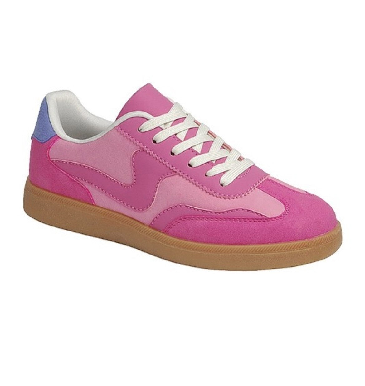 Modern Stripe Sneaker - Fuchsia