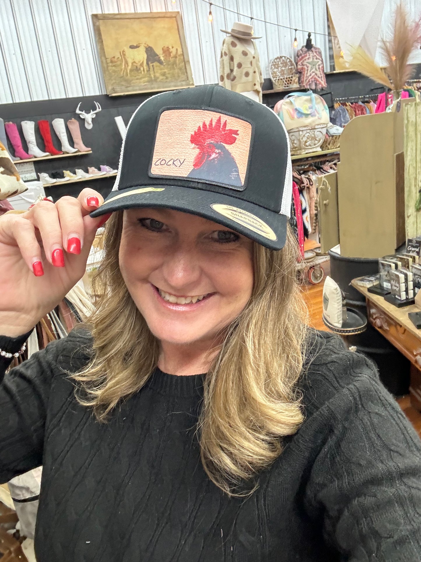 Cocky Rooster Hat - Black