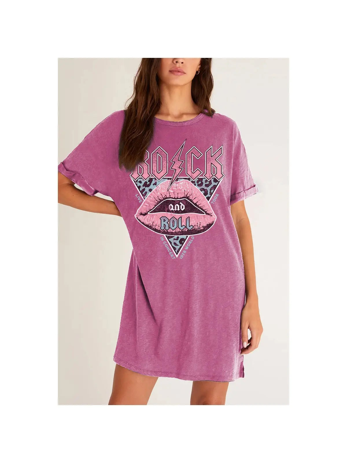 Rock N Roll Lip Graphic Dress