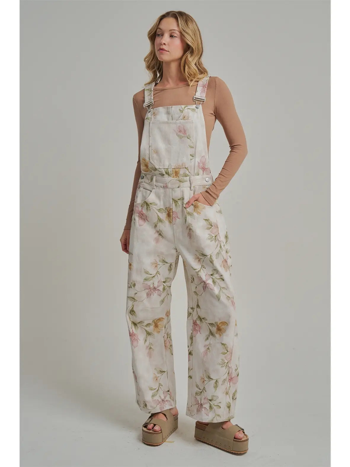 Vintage Floral Overall Jumpsuit