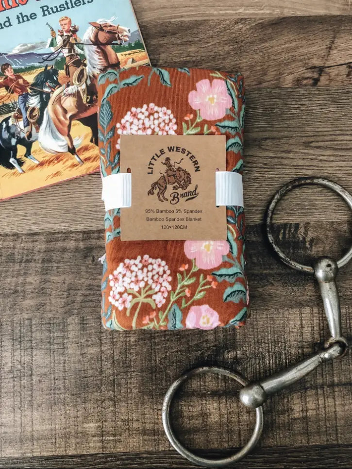 Western Floral Bamboo Swaddle