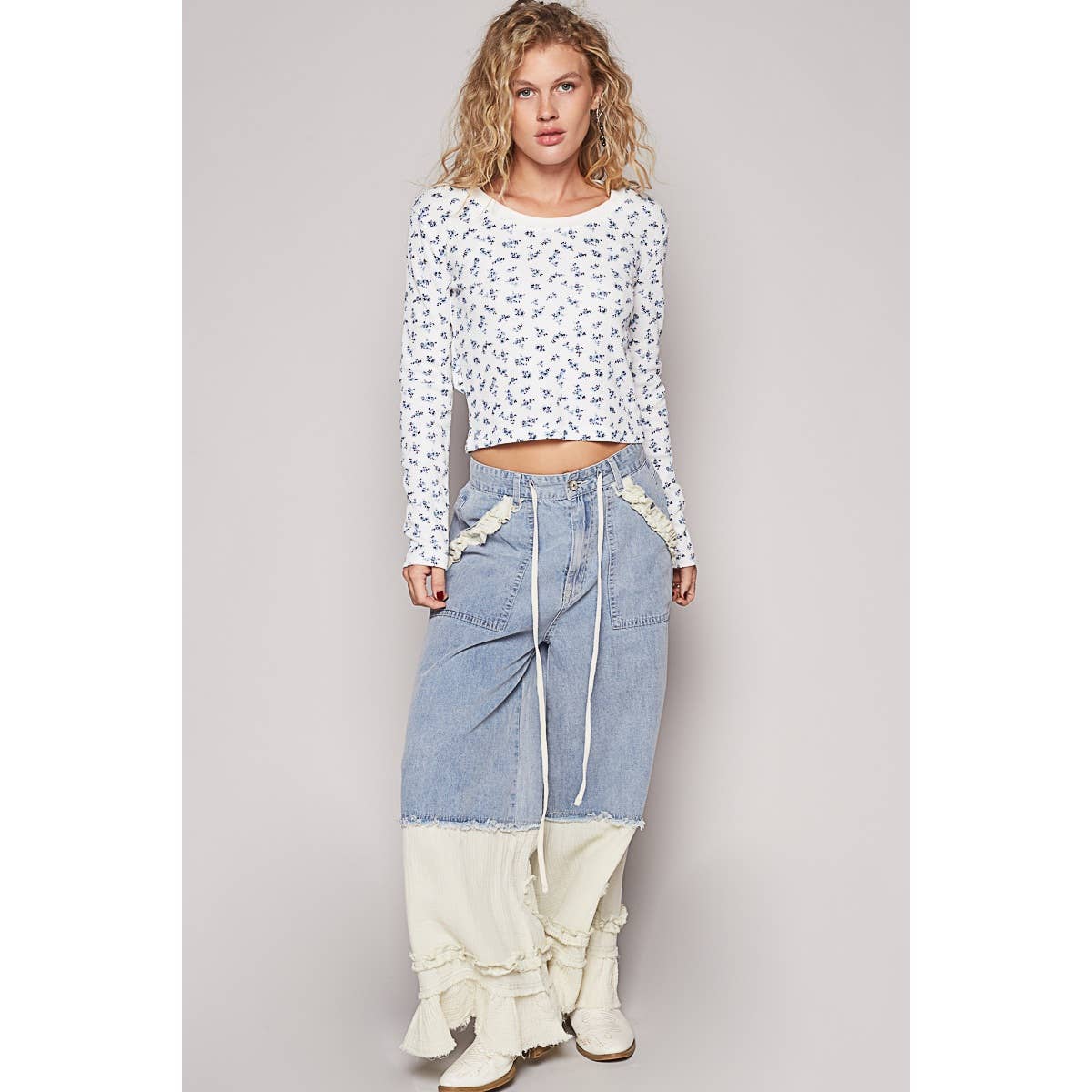 Vintage Washed Double Gauze Wide Pants