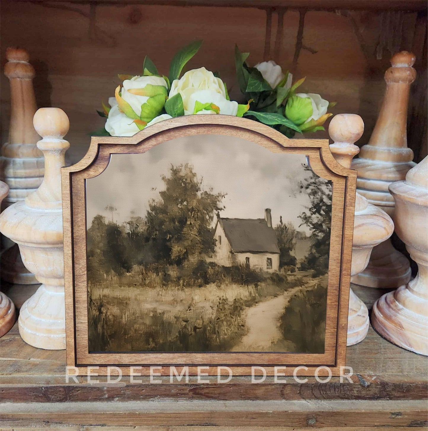 Provincial Cottage Landscape Framed Art