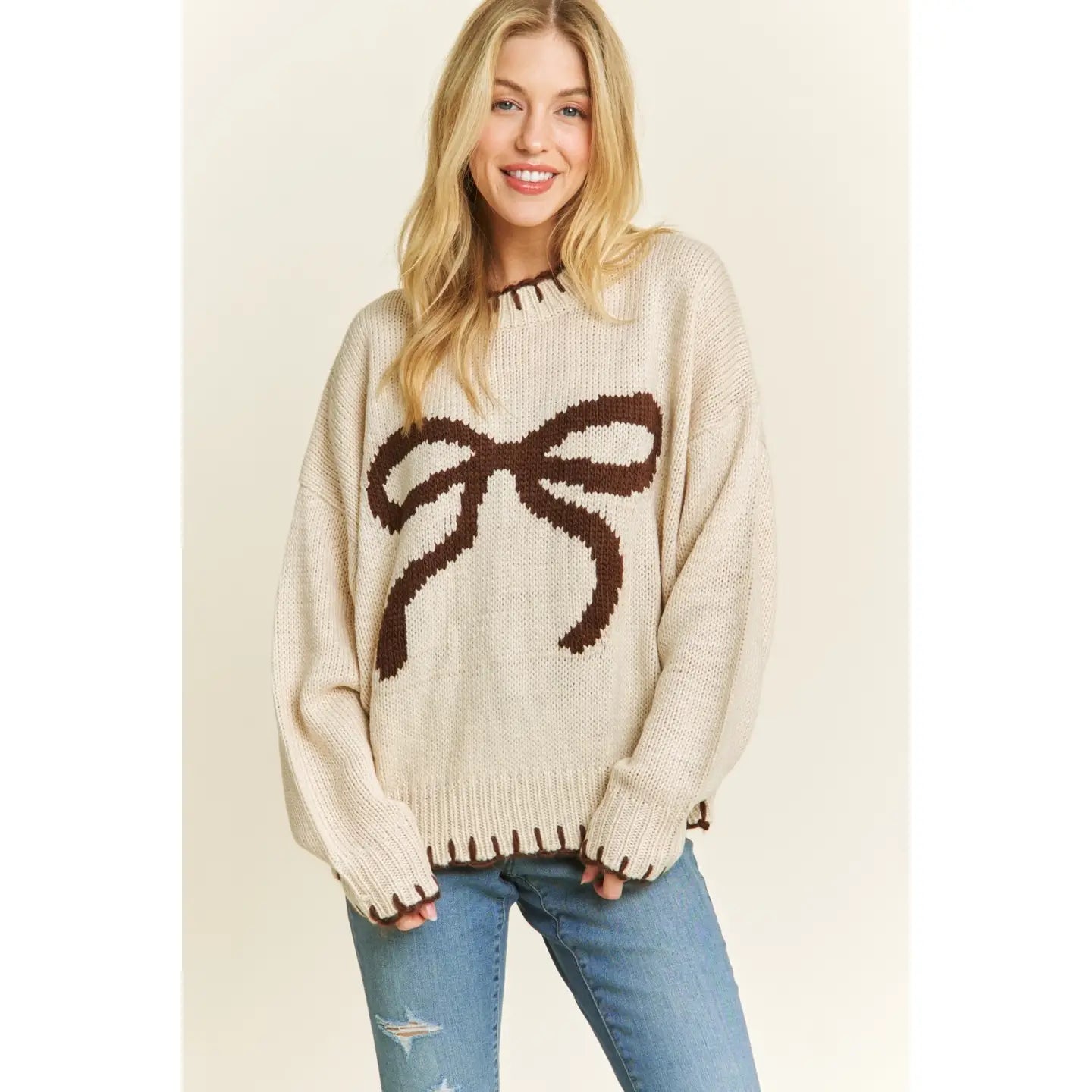 Big Bow Pullover Sweater