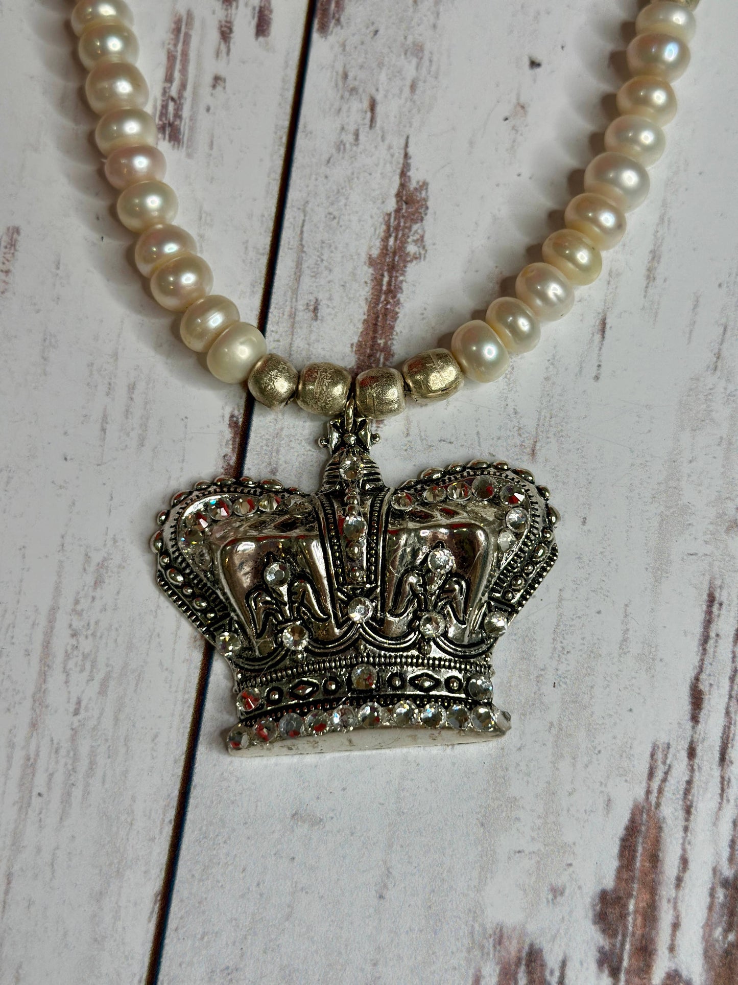 Crystal Crown Pendant Necklace