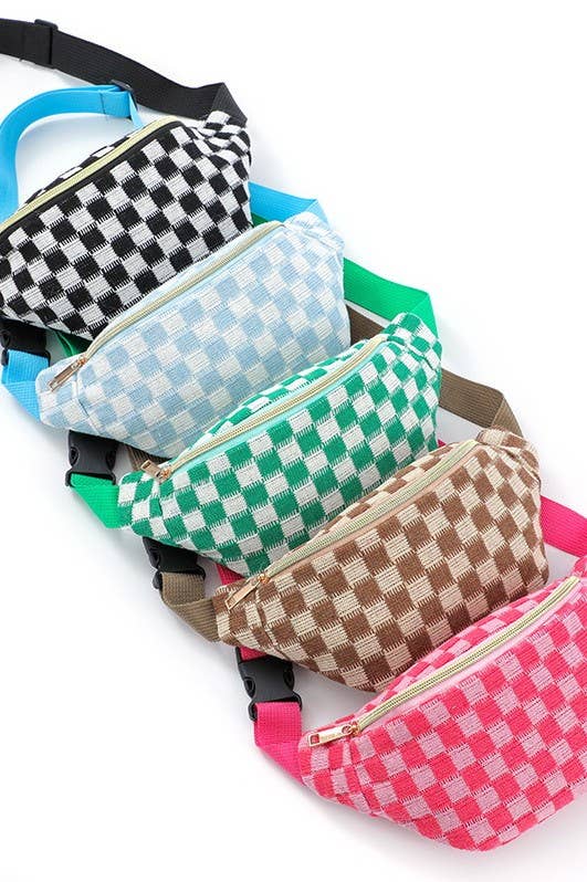 Checkered Crossbody Fanny Pack