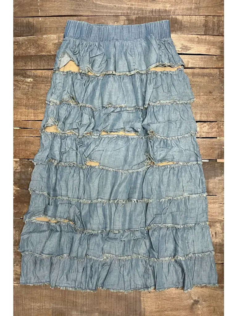 Jaded Gypsy Layers of Blue Skies Skirt