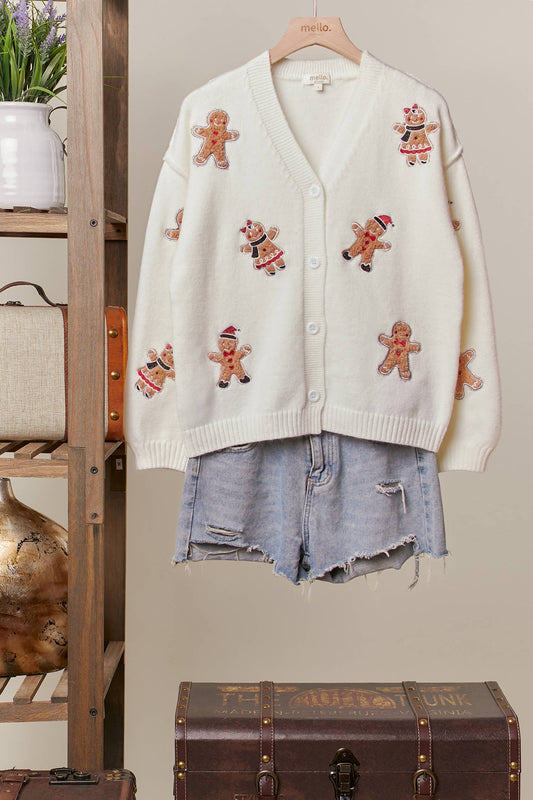 Gingerbread Patch Cardigan