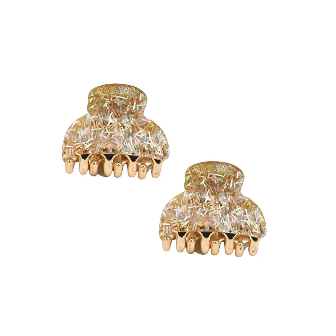 Small Claw Clip Set - Gold Confetti