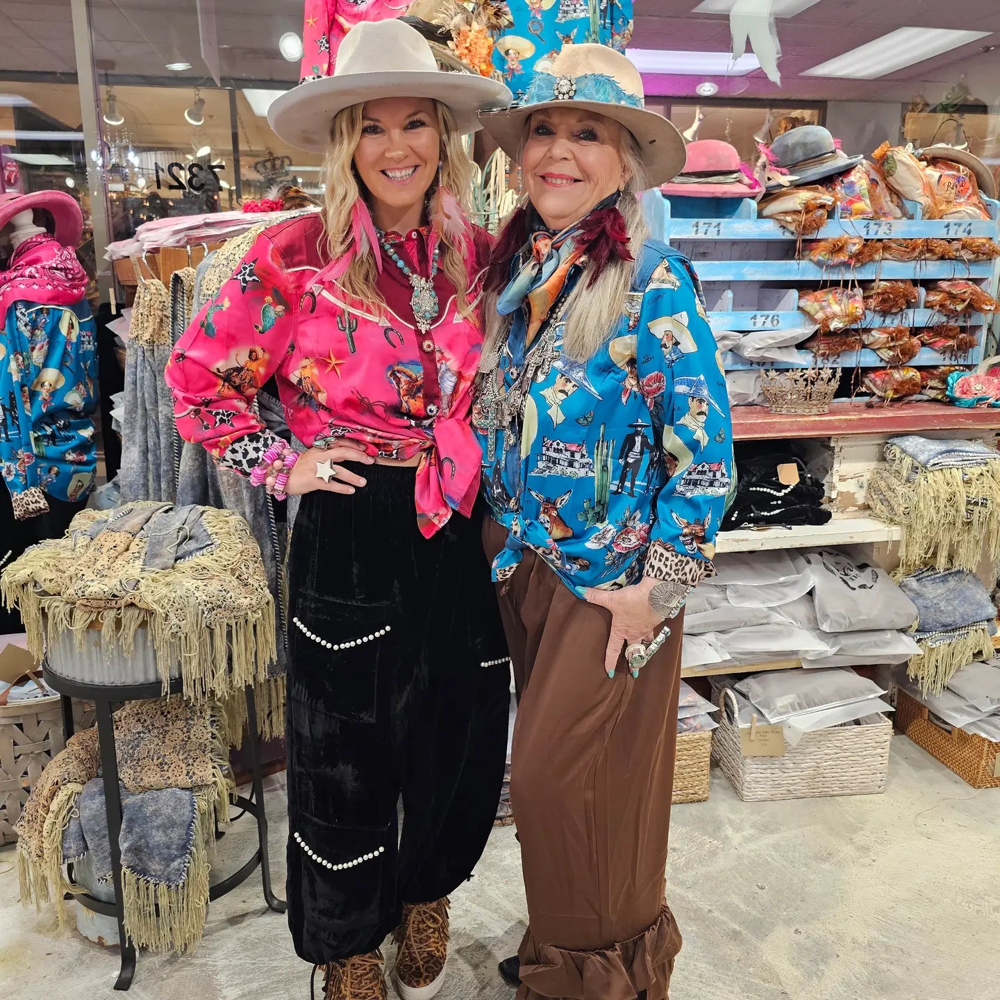 Silk Cowgirl Long Sleeve Top