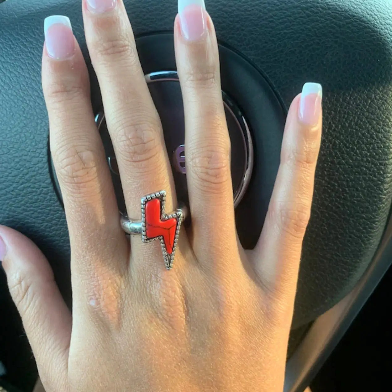 Western Lightning Bolt Thunder - Ring