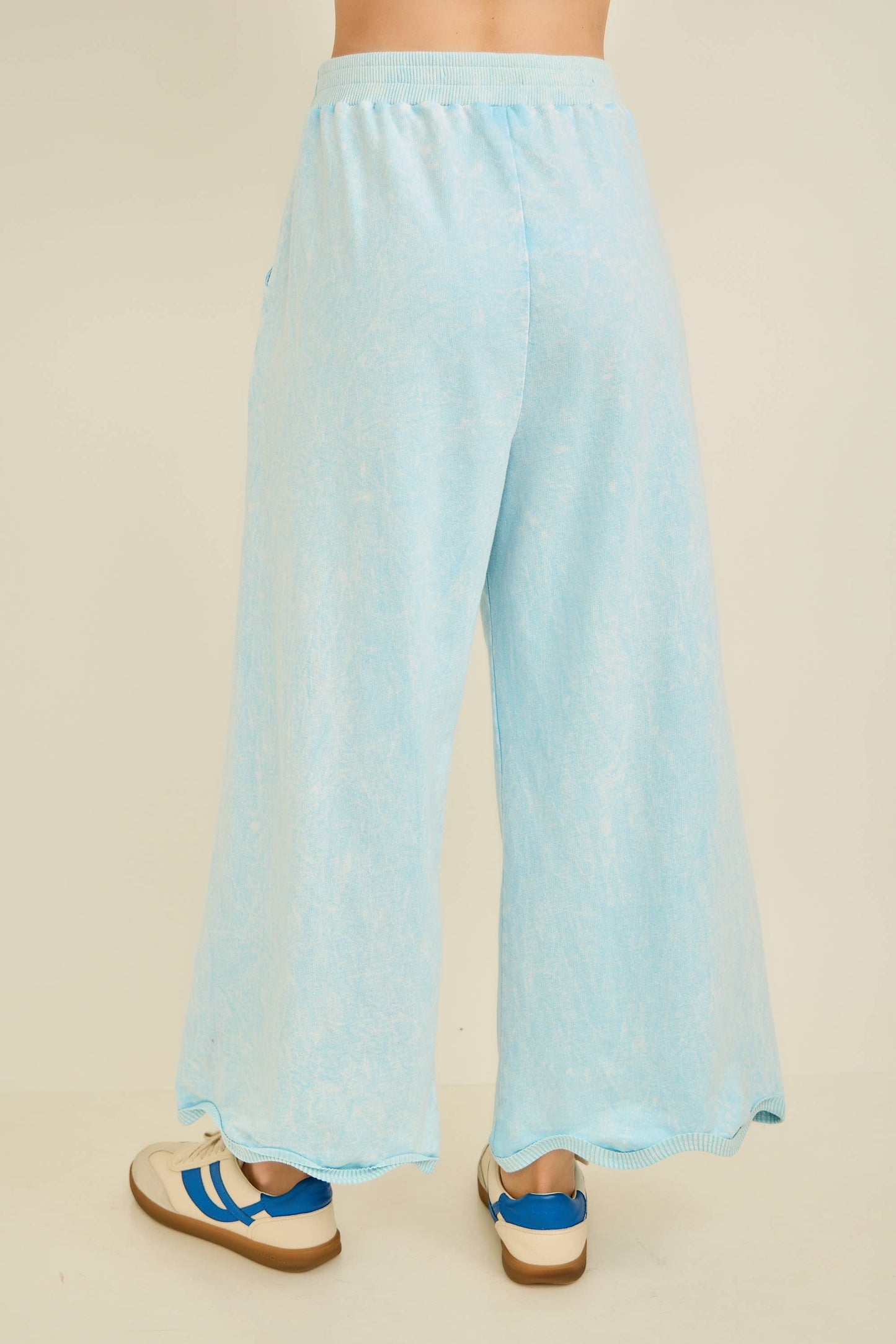 Mineral Washed Wavy Ribbed Pants