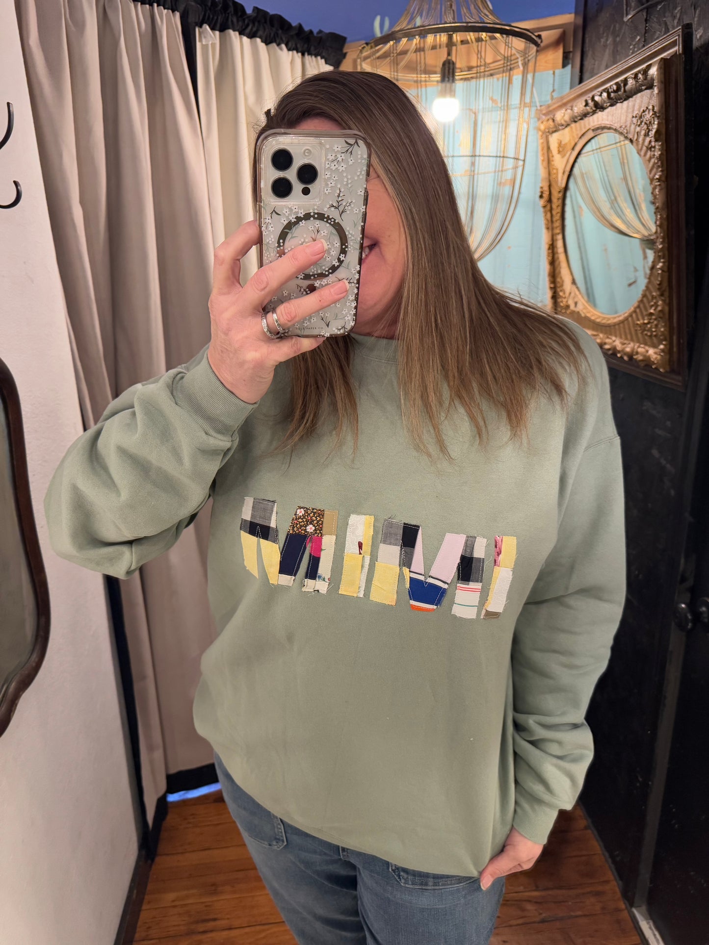 Quilted MIMI Sweatshirt - Sage Green