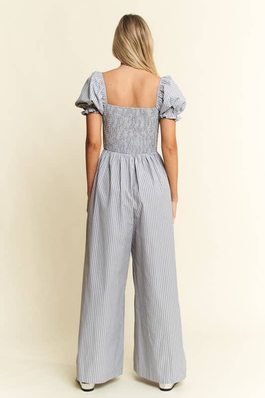 Stripe Print Jumpsuit