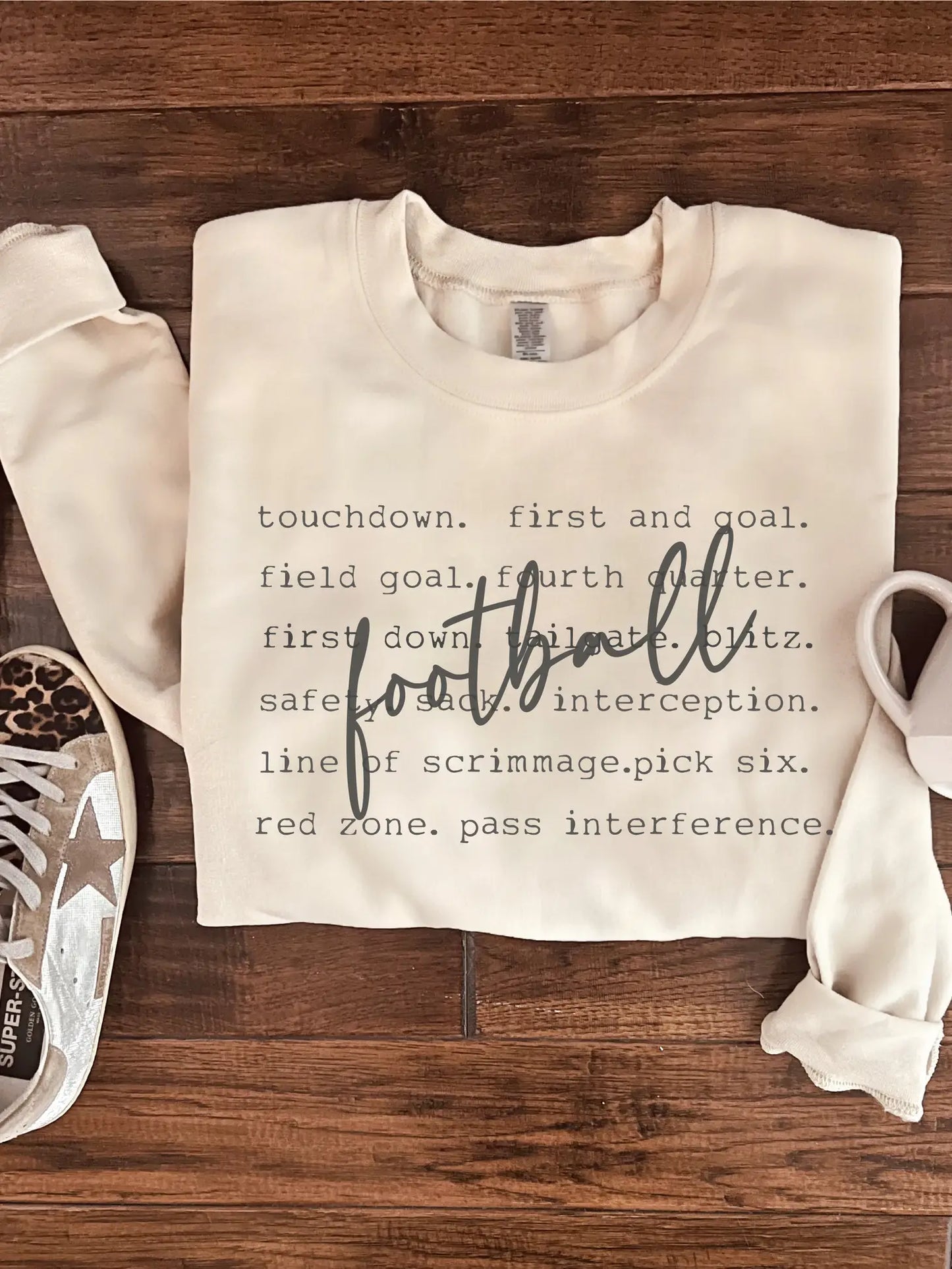 Football Words Basic Fleece Sweatshirt