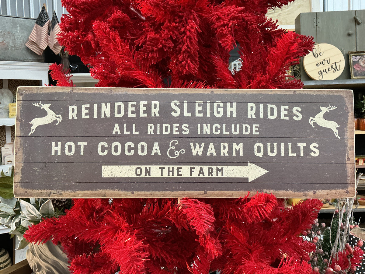 Reindeer Sleigh Rides Sign