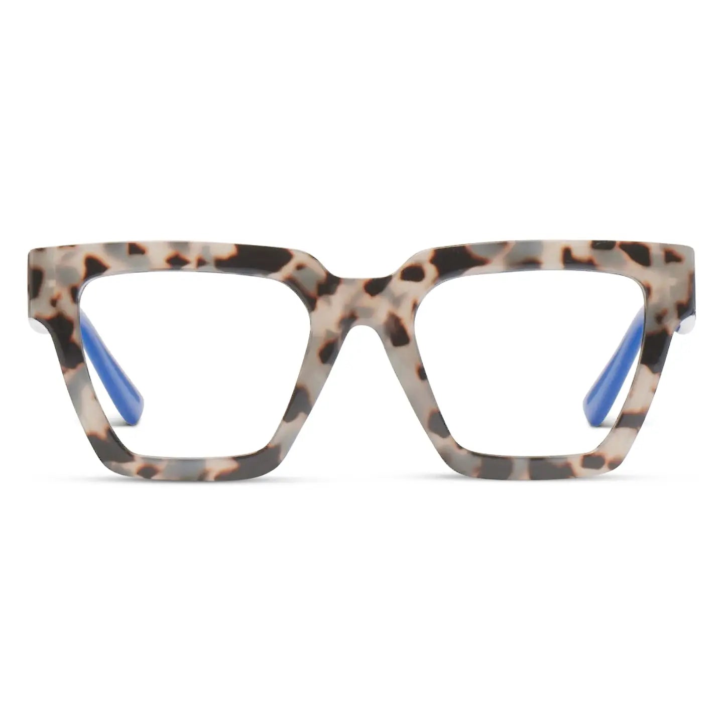 Peppers Sterling (Blue Light) Readers - Gray Tortoise/Blue