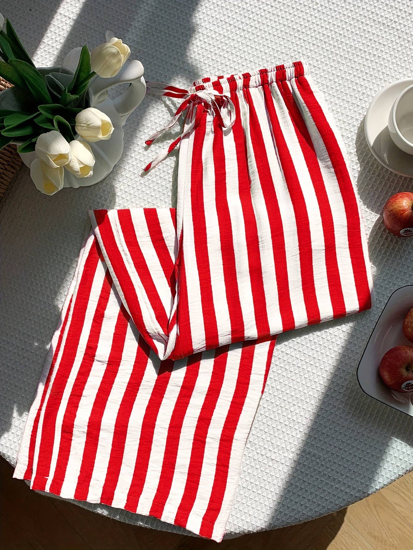 Vertical Vibes Red Stripe Pants