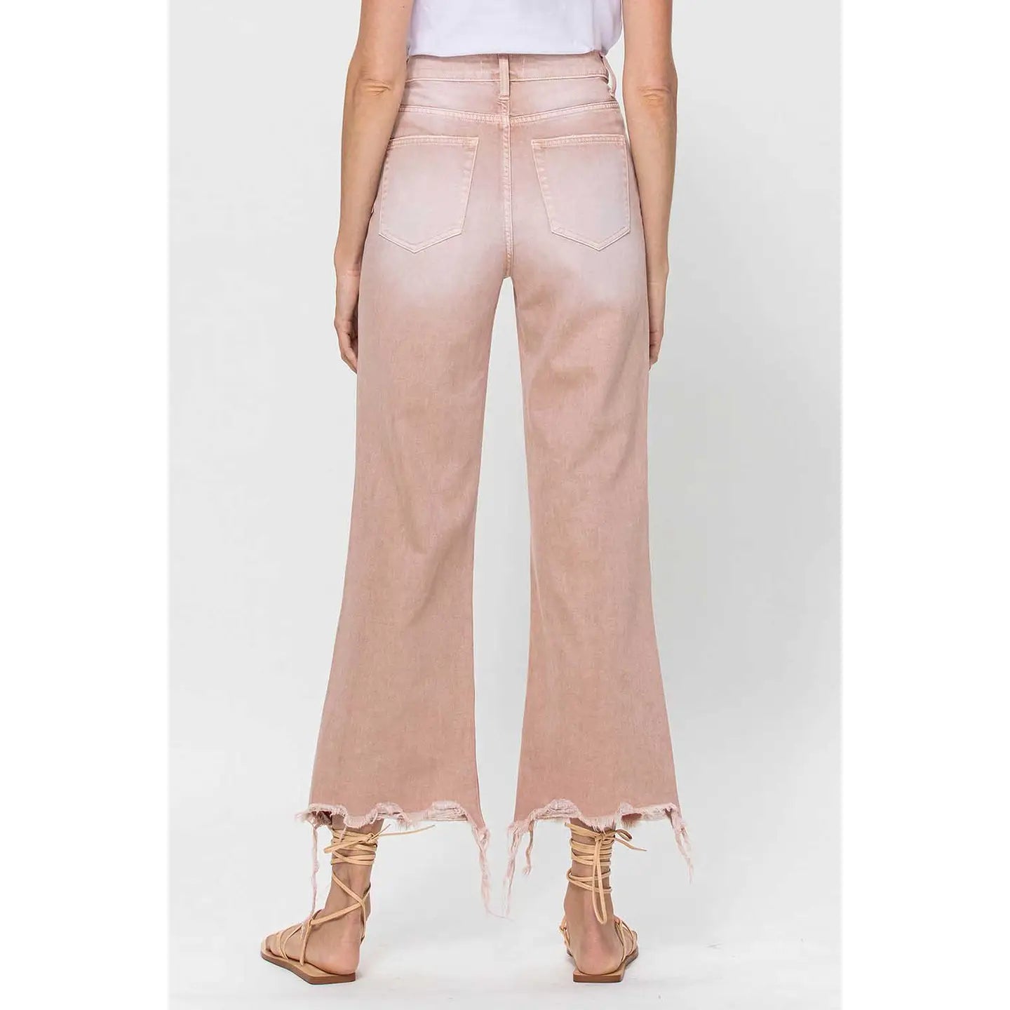 90's Vintage Super High Rise Crop Flare Jeans - July Song