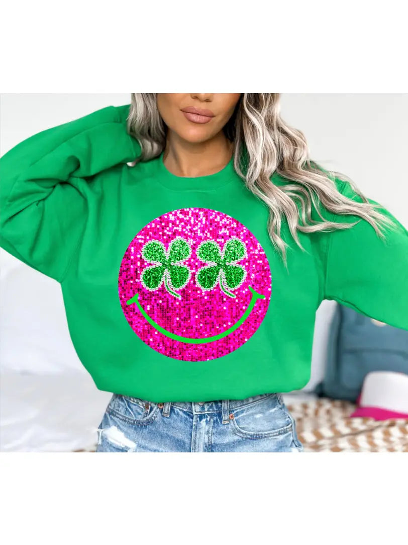 St. Patrick’s Day Clover Green Tee or Sweatshirt