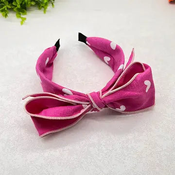 Pressed Wide-Brimmed Floral Bow Headband