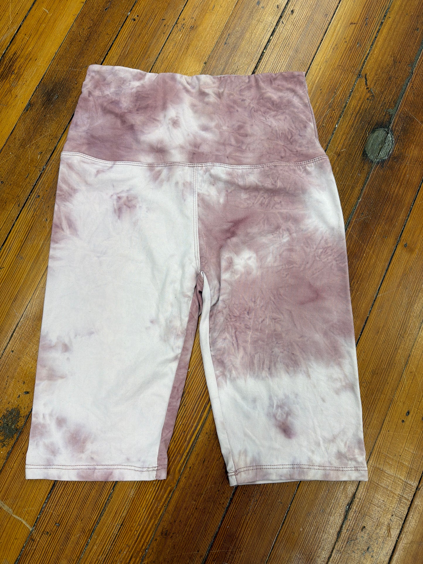 Tie Dye Biker Shorts - Mauve/Light Pink