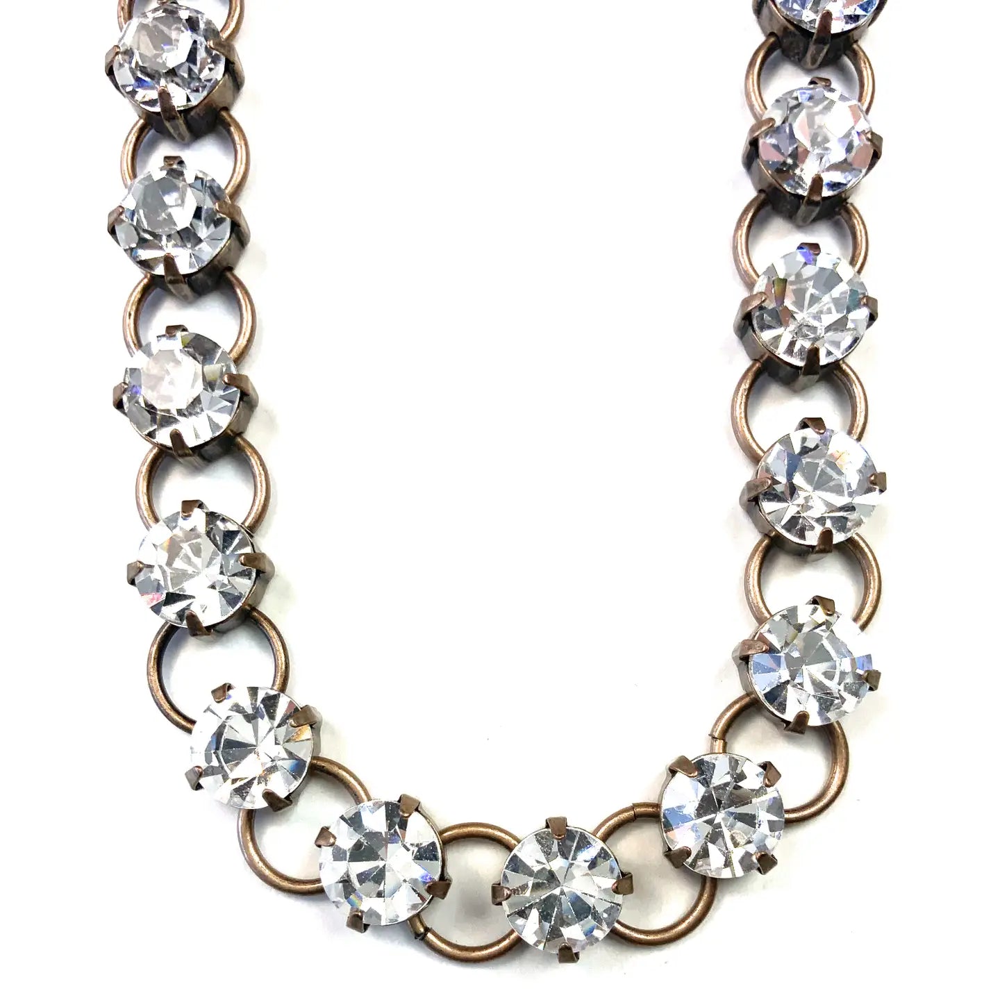 Bold Rhinestone Chain Crystal Necklace