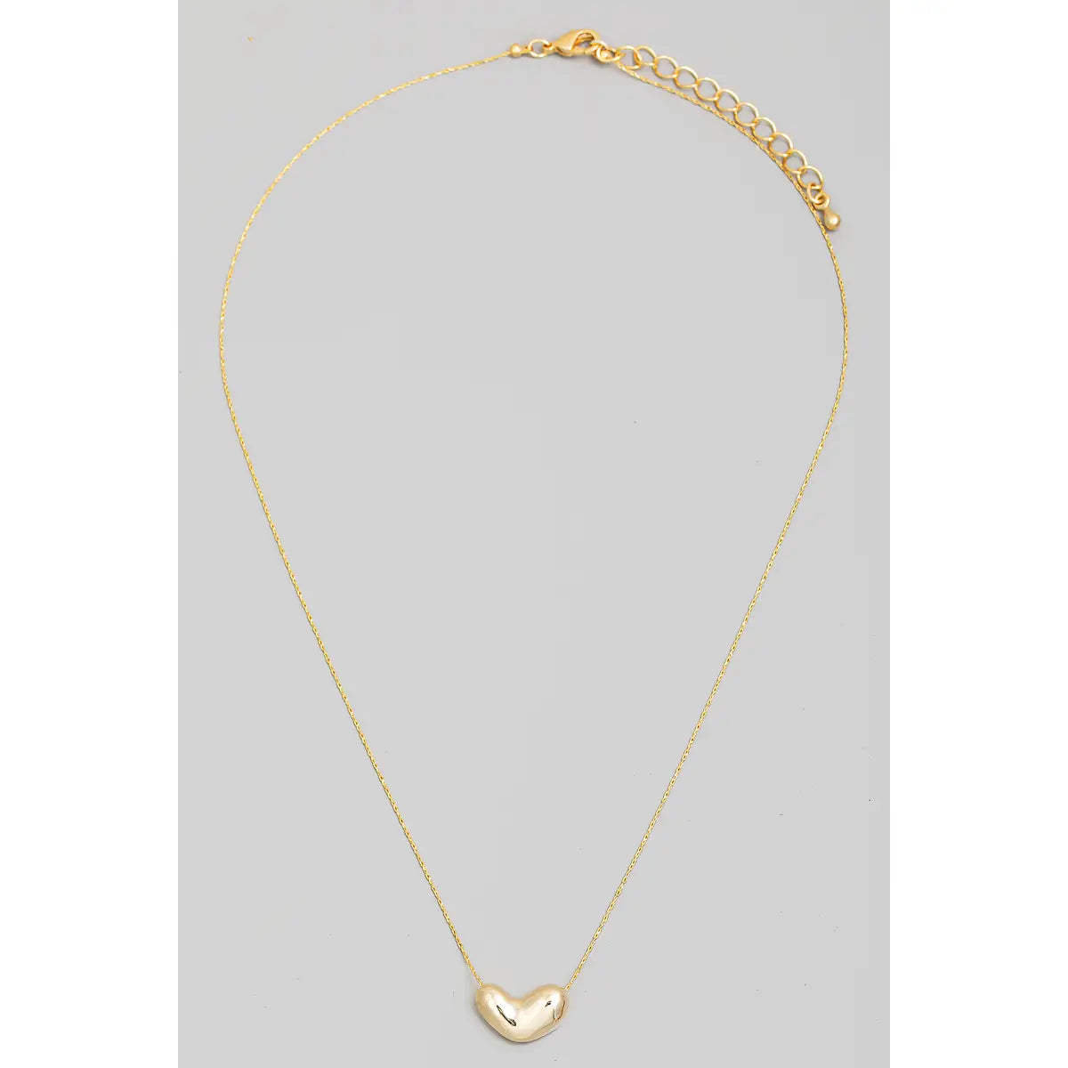 Bubble Heart Pendant Necklace - Gold
