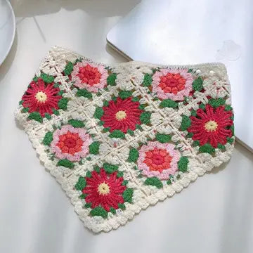 Handmade Woven Flower Headband - Pinks