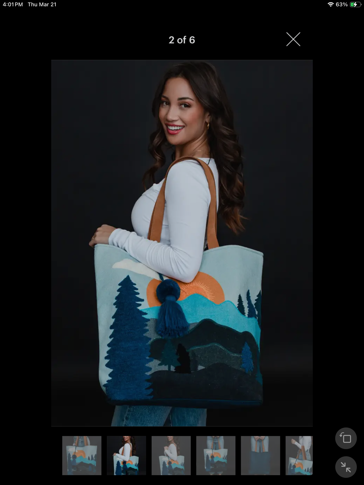 Mountain Scene Tote Bag