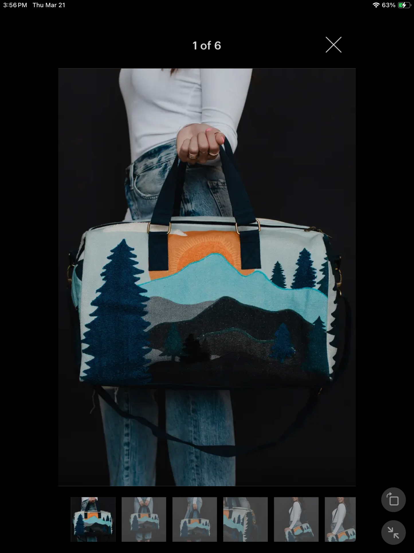 Mountain Scene Duffle Bag