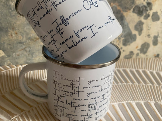 Morgan Wallen “Thought You Should Know” Lyrics Metal Mug