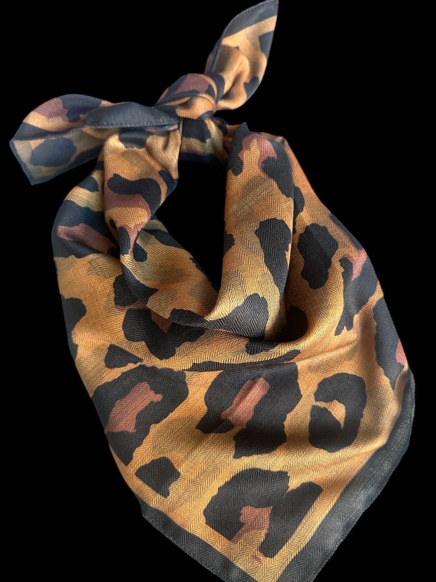 Leopard Silk Velvet Wild Rag
