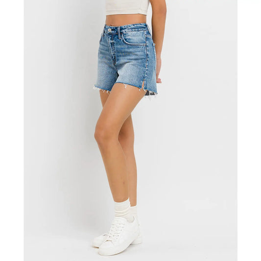 High Rise Waist Clean Cut A Line Shorts