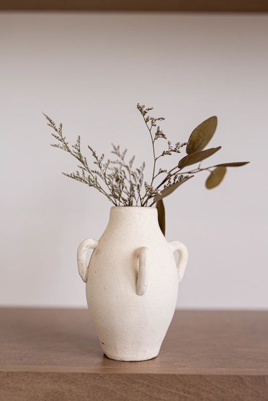 Thassos Four Handle Vase Cream