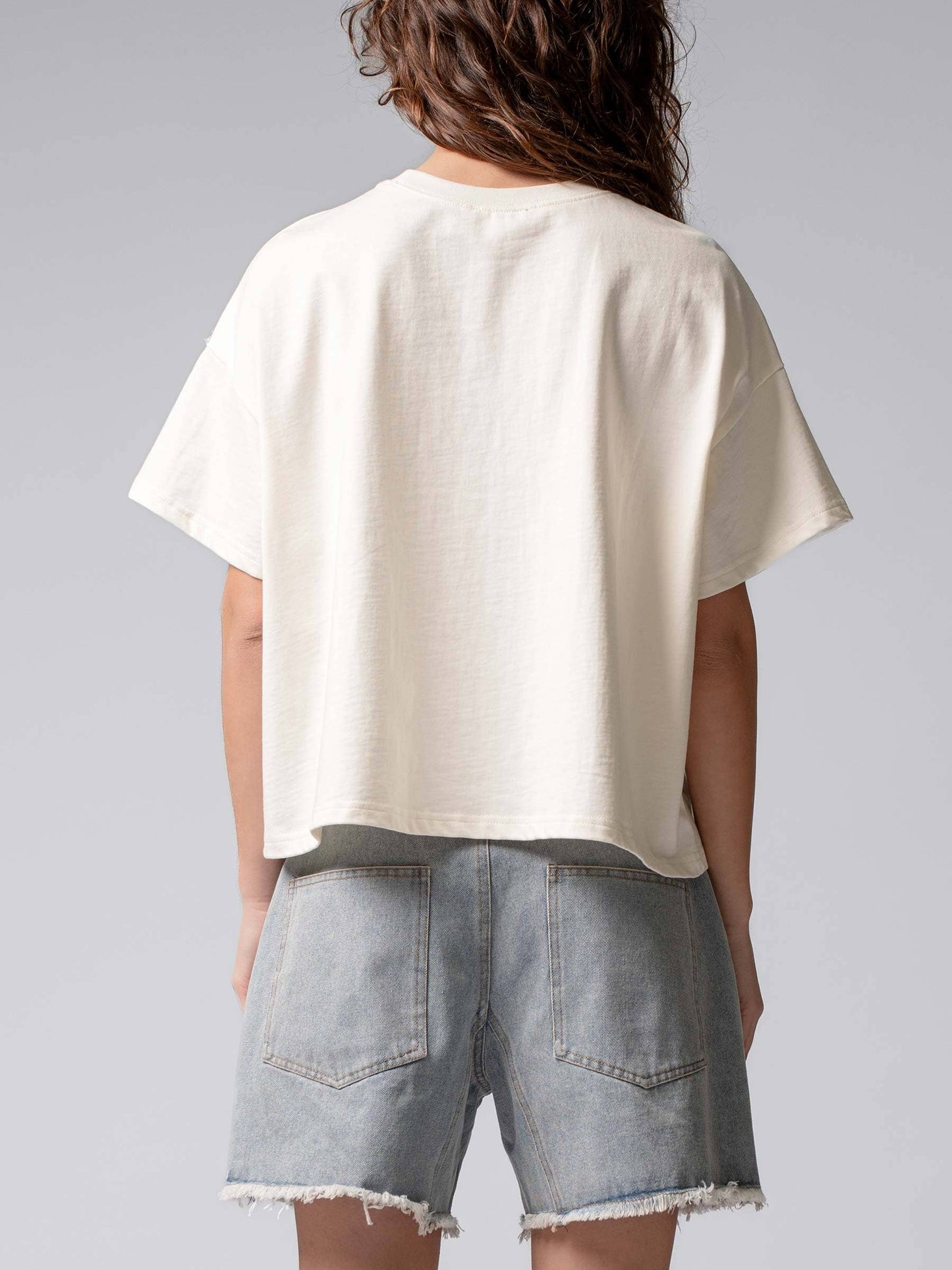 Distressed Denim Star Appliqué Tee