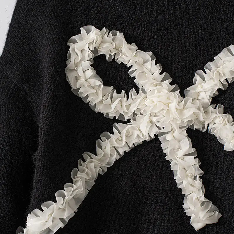 Bow Extravagance Crewneck Sweater