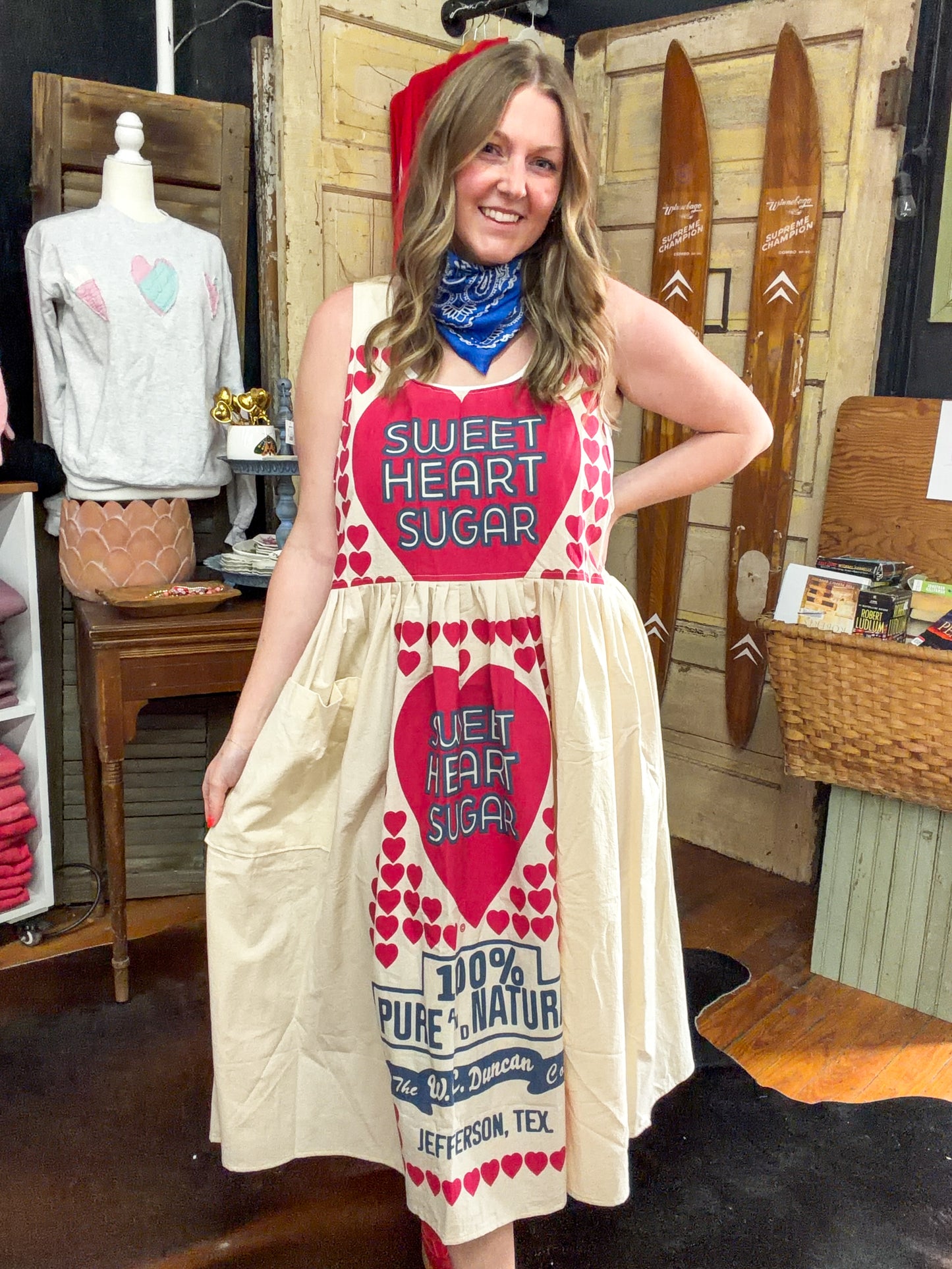 Sweet Heart Sugar Feed Sack Dress