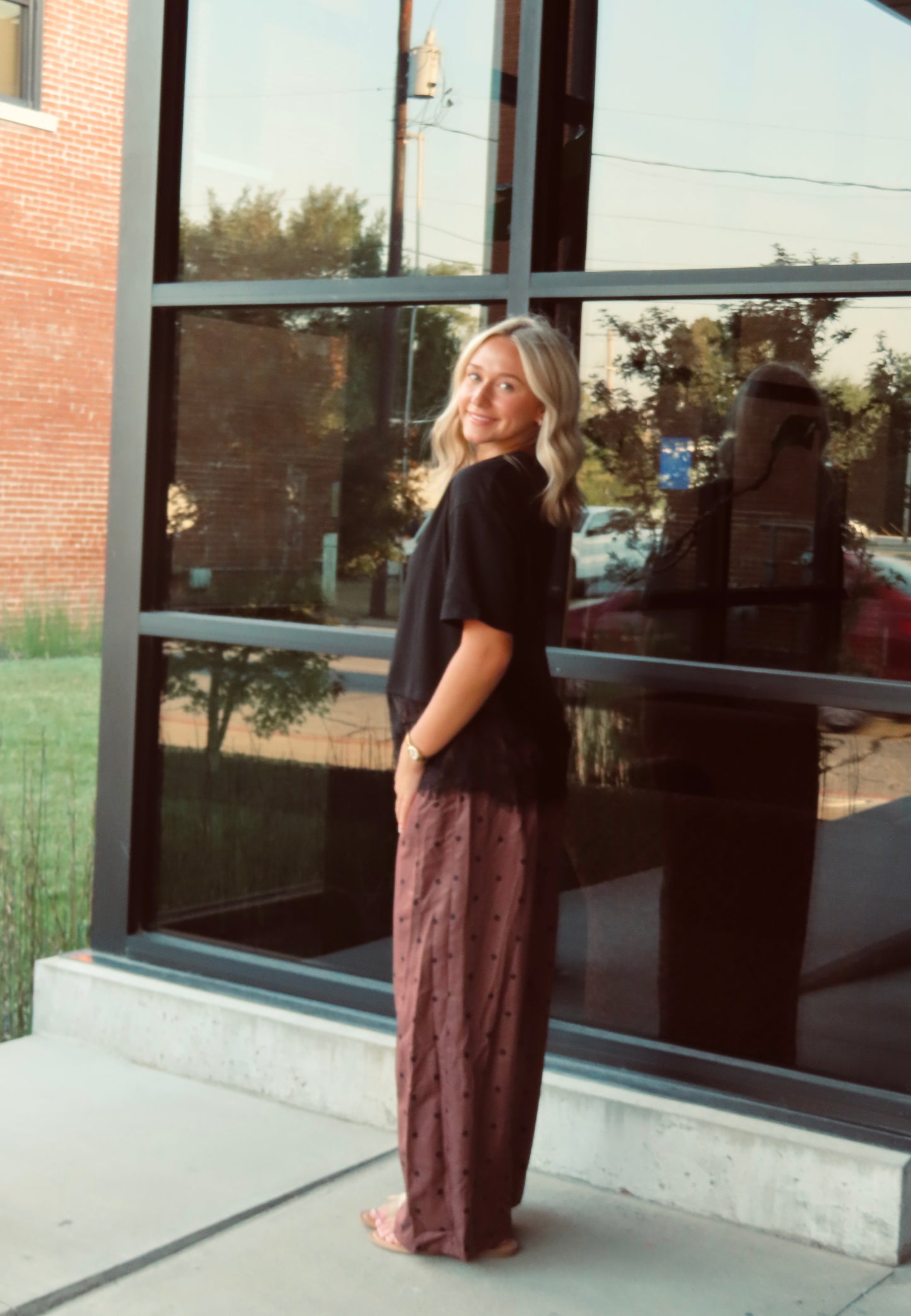 Vintage Brown Polka Dot Pants