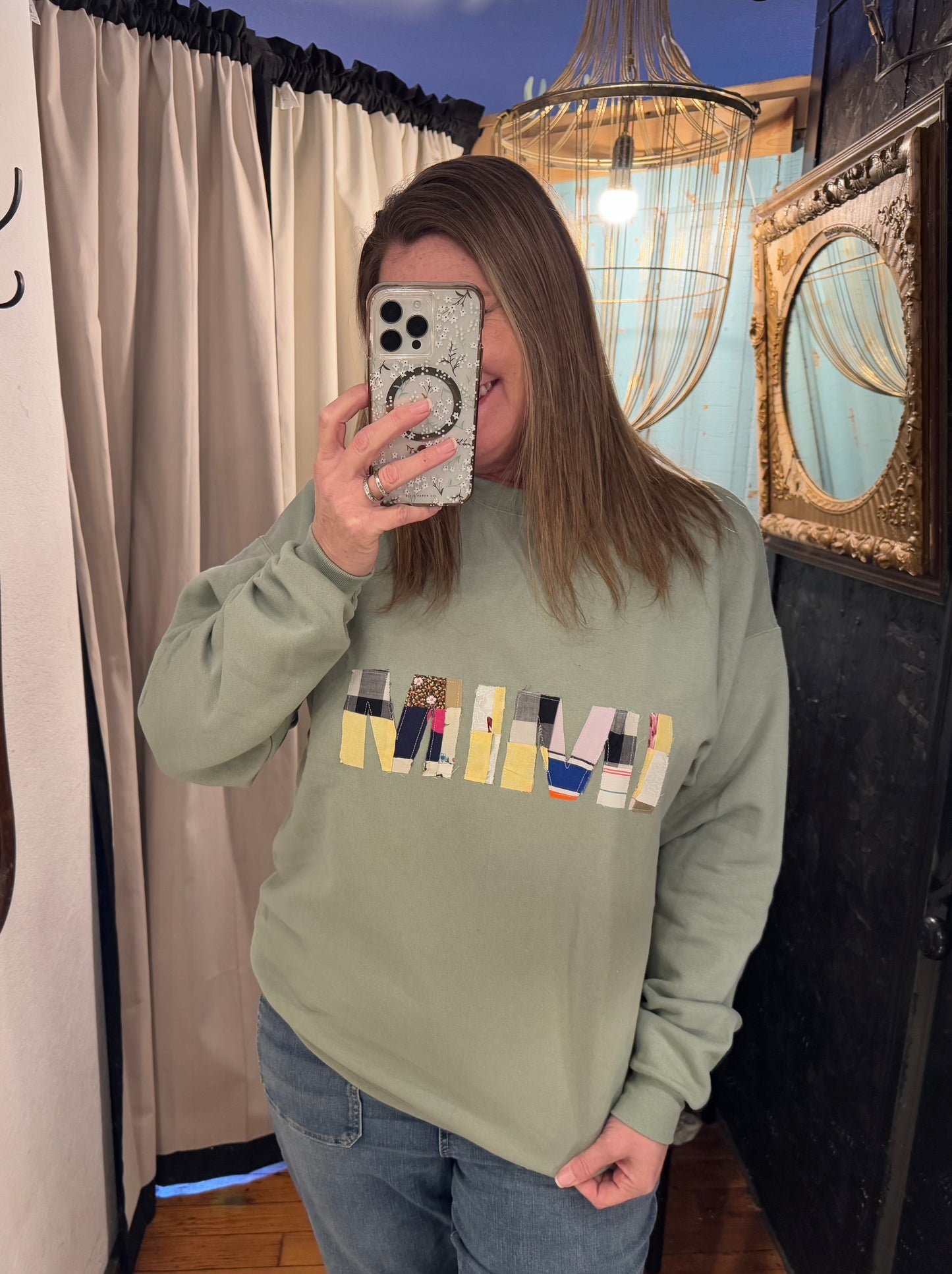 Quilted MIMI Sweatshirt - Sage Green