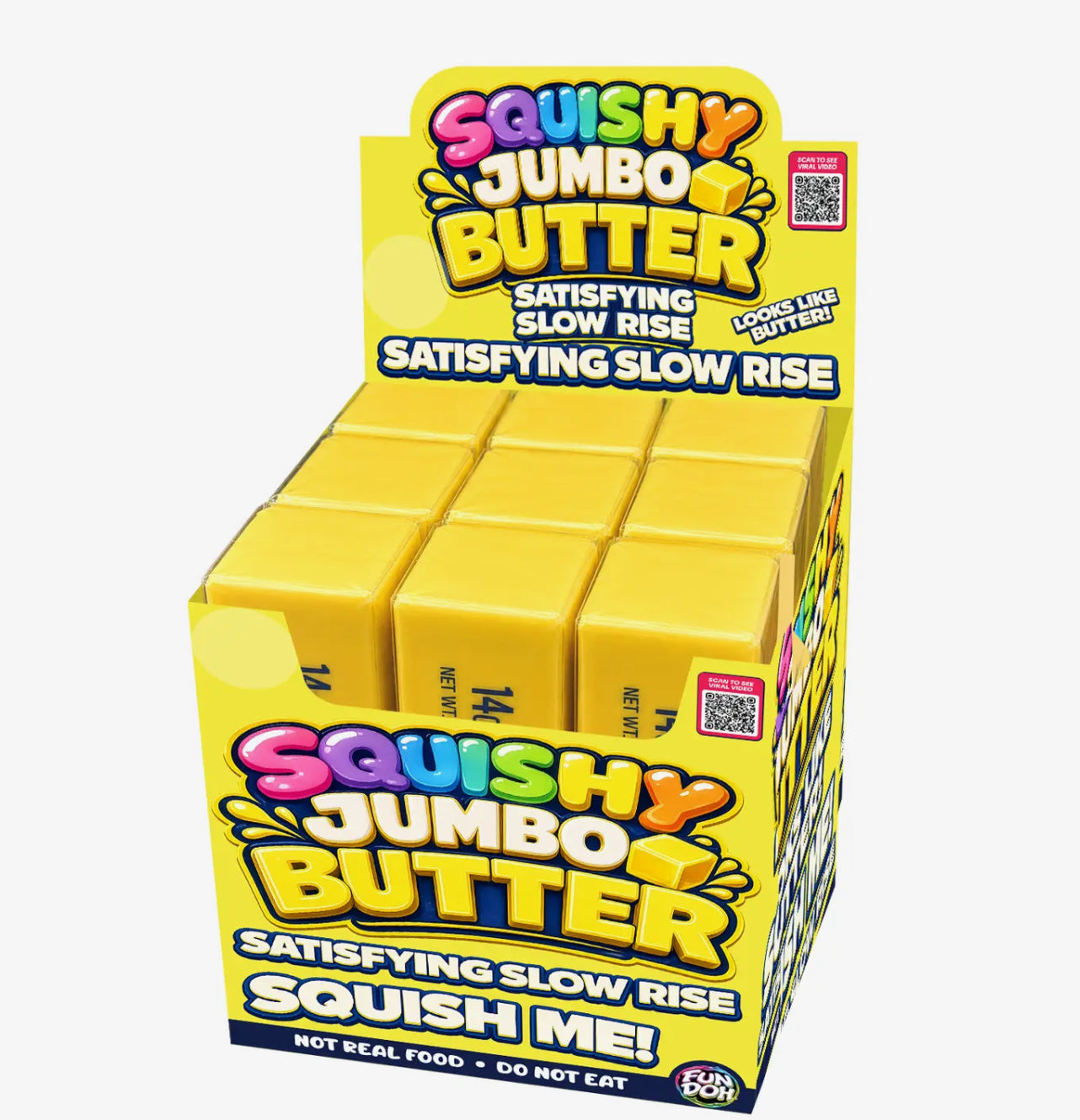 Fun Doh Jumbo Butter Squish Slow Rise Toy