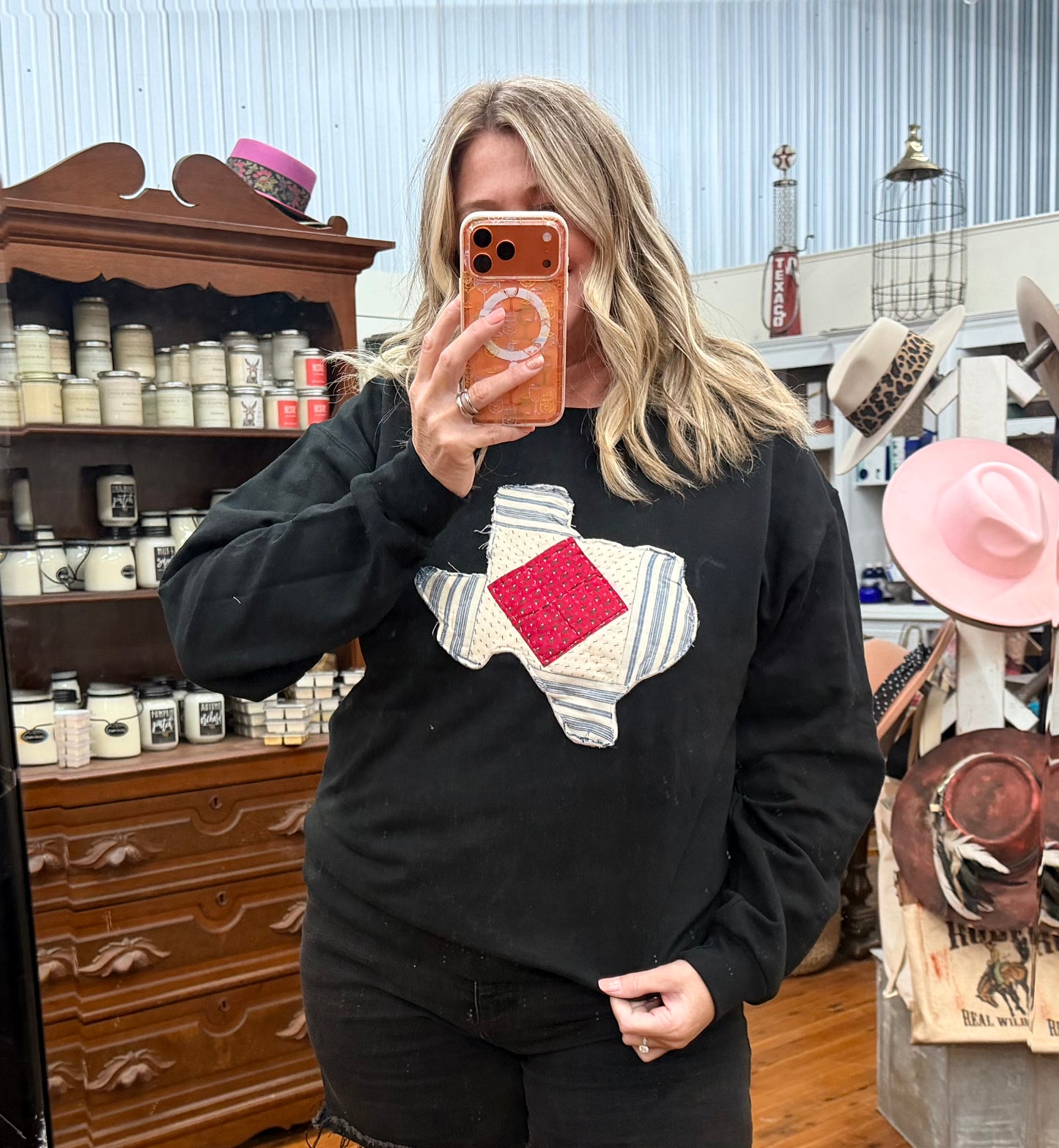 Vintage Quilt State of Texas Sweatshirt